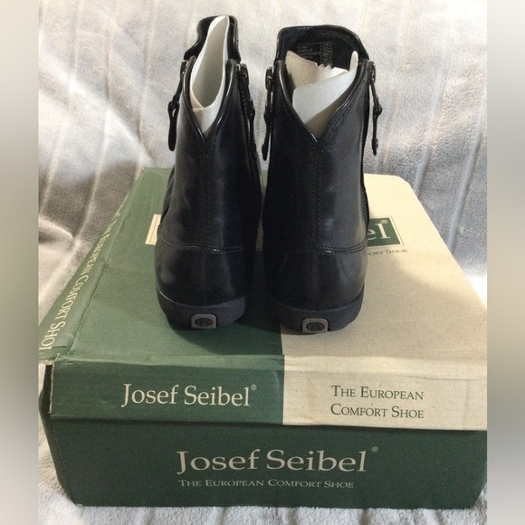 Josef Seibel Faye 5 Black Leather Ankle Boot EU 37 US 6 to 6.5 - Picture 4 of 11